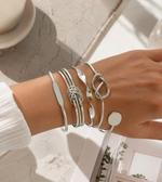 Load image into Gallery viewer, 5pcs Twist Bangle Bracelet Stack
