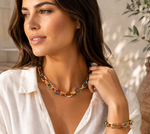 Load image into Gallery viewer, Colorful Chain Bracelet and Necklace Set
