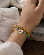 Load image into Gallery viewer, Boho Evil Eye Rope Bangle Bracelet
