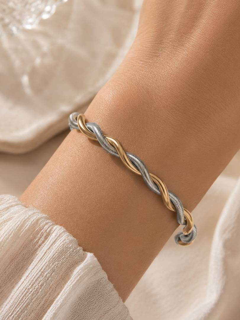 Classy Twist Cuff Bracelet