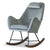 Luxury Grey Velvet Rocking Chair for Cozy Living Spaces