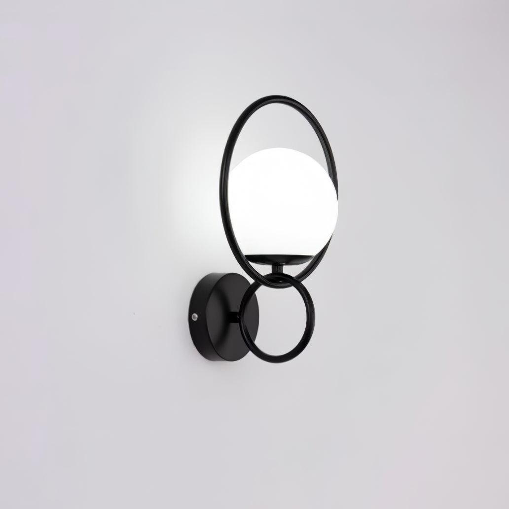 Circle Contemporary Brass Finish Wall Lamp
