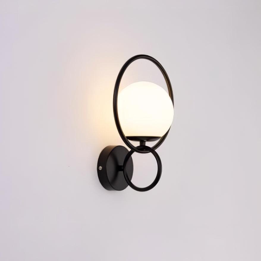 Circle Contemporary Brass Finish Wall Lamp