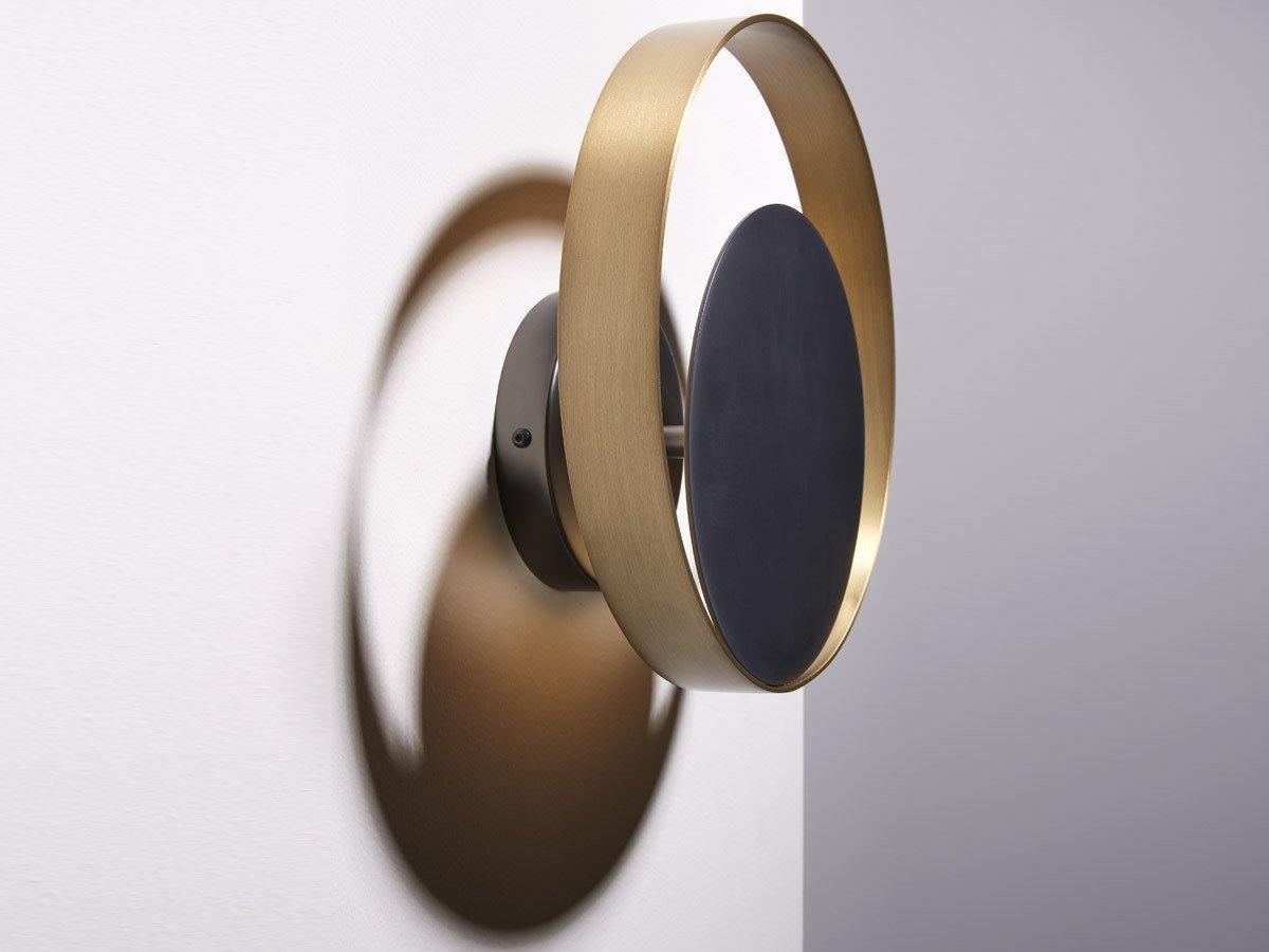 Interlocking Circular Ring Brass Finish Wall Lamp