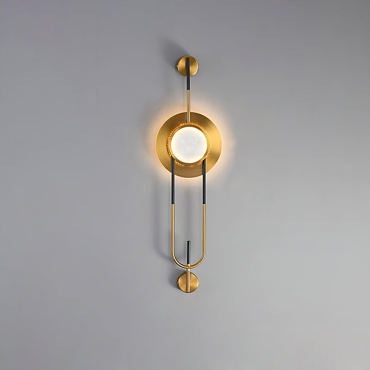 Circular Marble Gold Tone Finish Wall Light