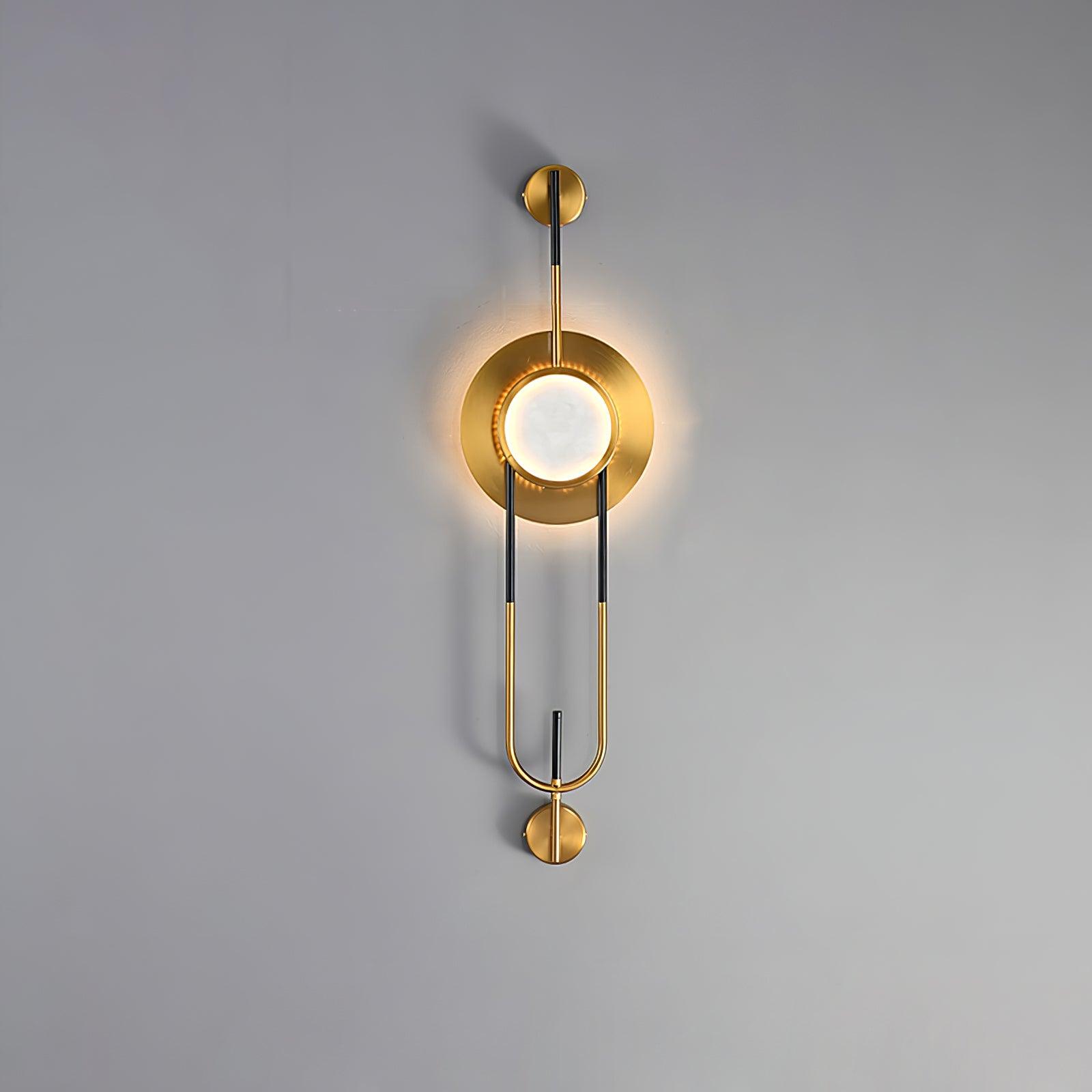 Circular Marble Gold Tone Finish Wall Light