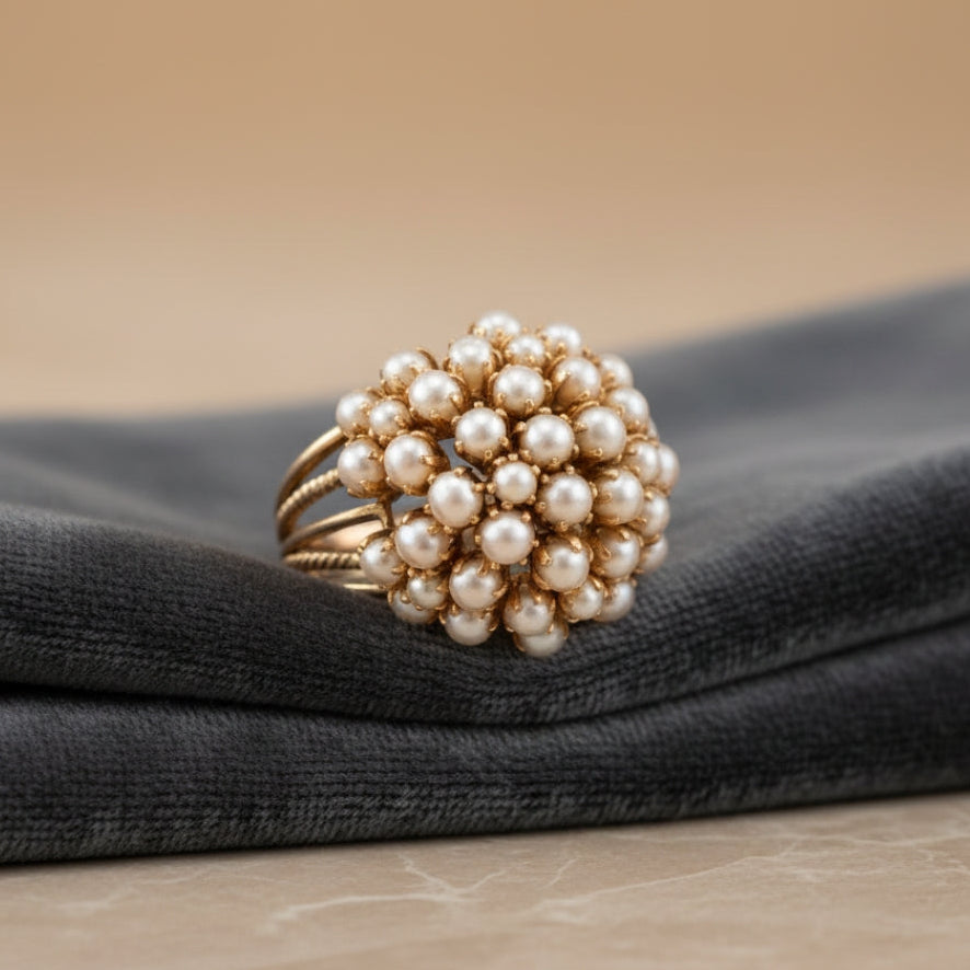 Elegant Pearl Statement Ring