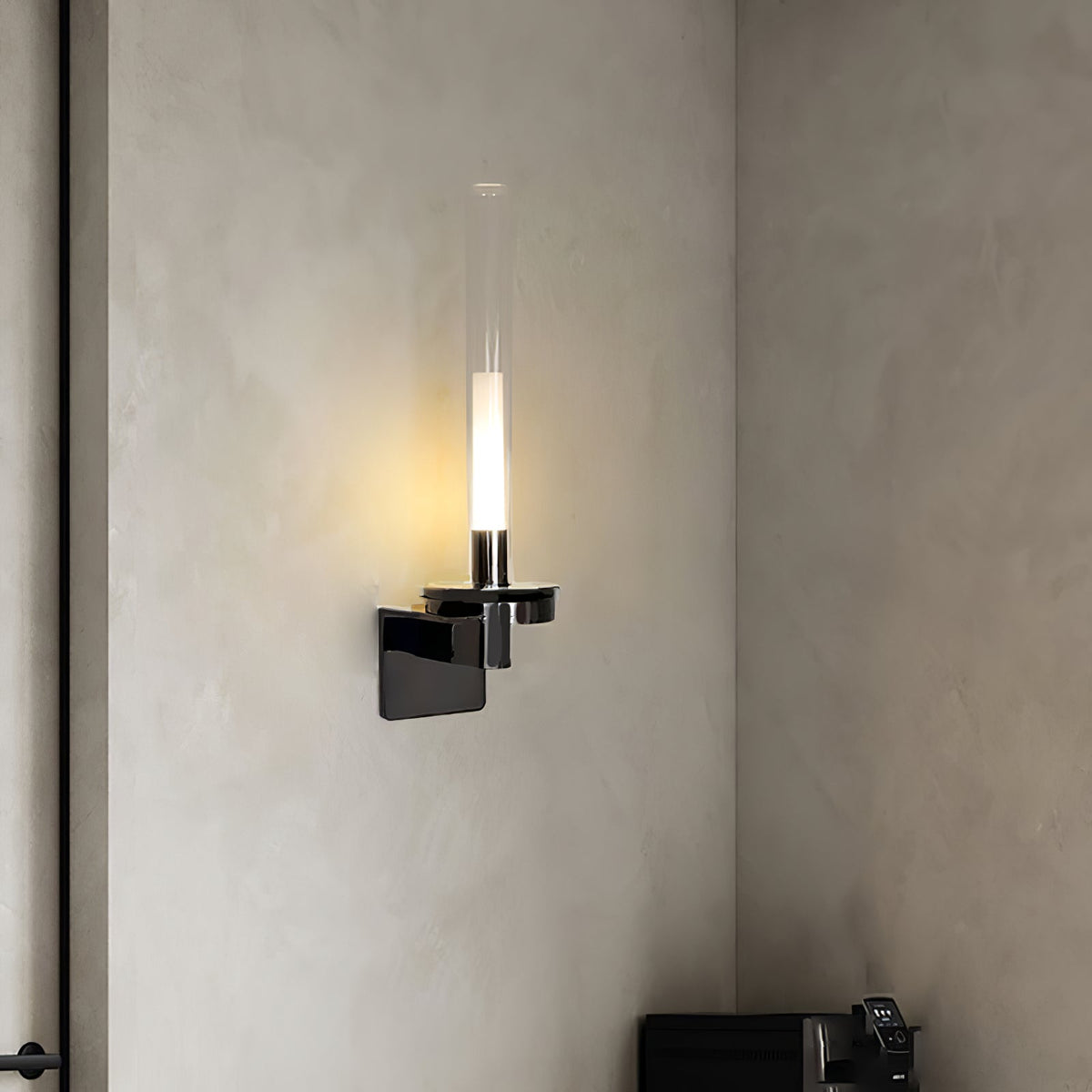 Cylindrical Glass Contemporary Wall Sconce