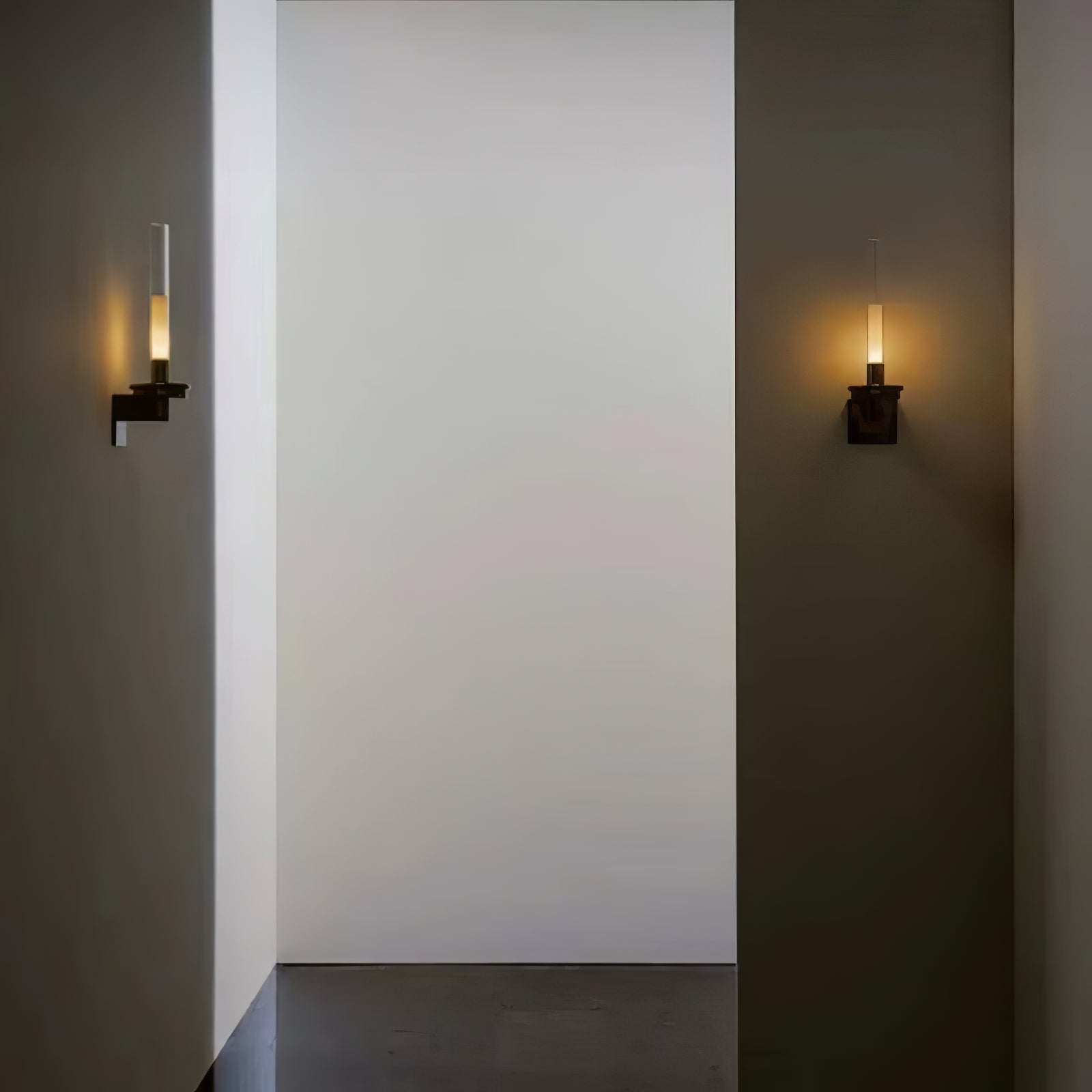 Cylindrical Glass Contemporary Wall Sconce