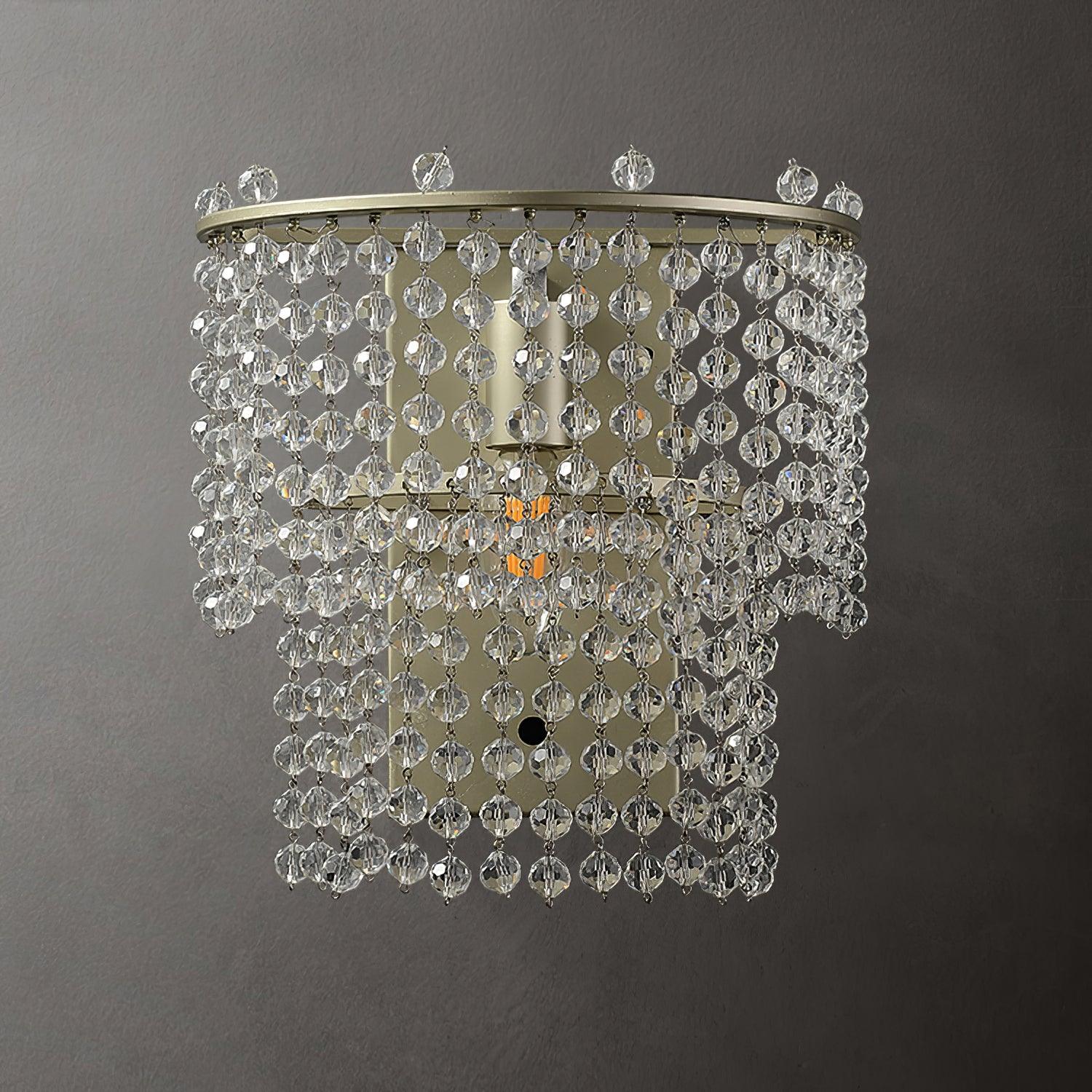 Crystal Waterfall Contemporary Wall Sconce