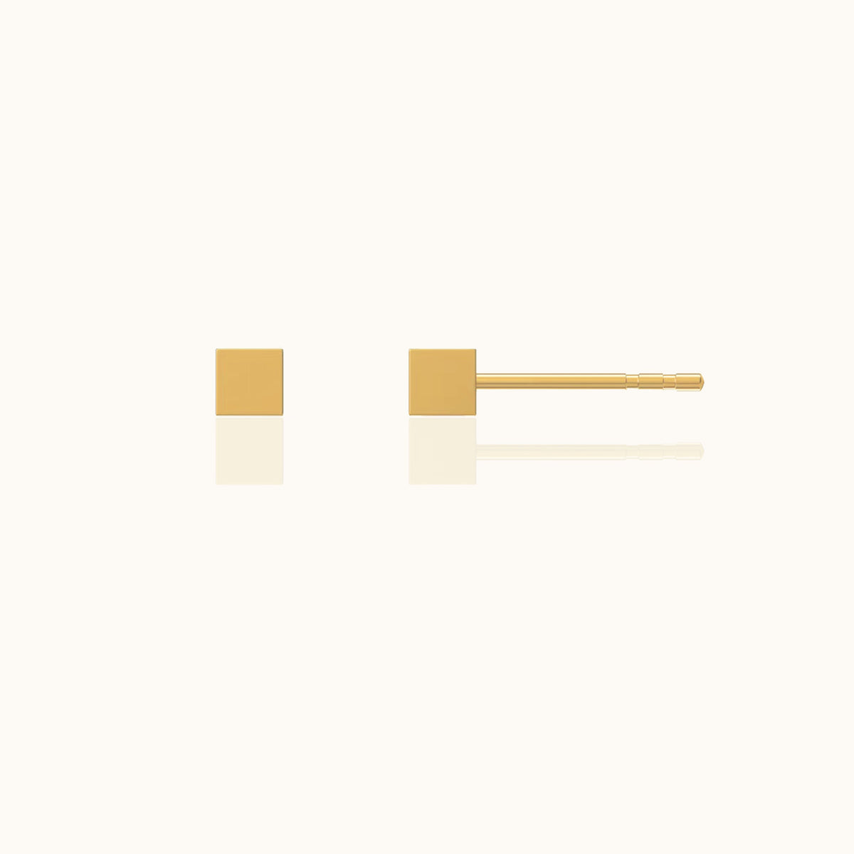 Yasuko minimalist cube stud earrings