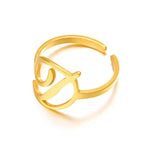 Load image into Gallery viewer, Adjustable Italic Cursive Letter Initial Ring
