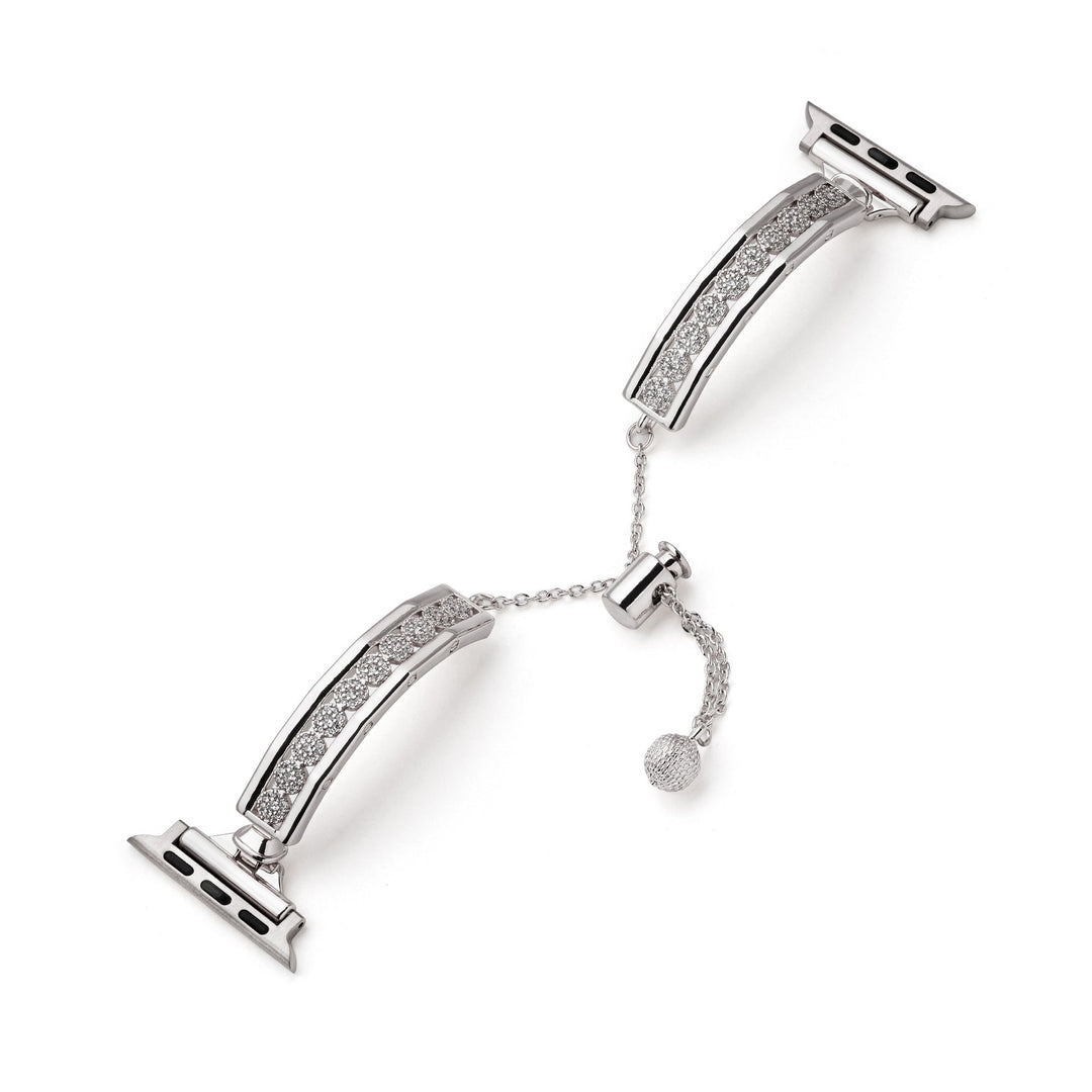 Sleek Metal Crystal Apple Watch Bands for Women