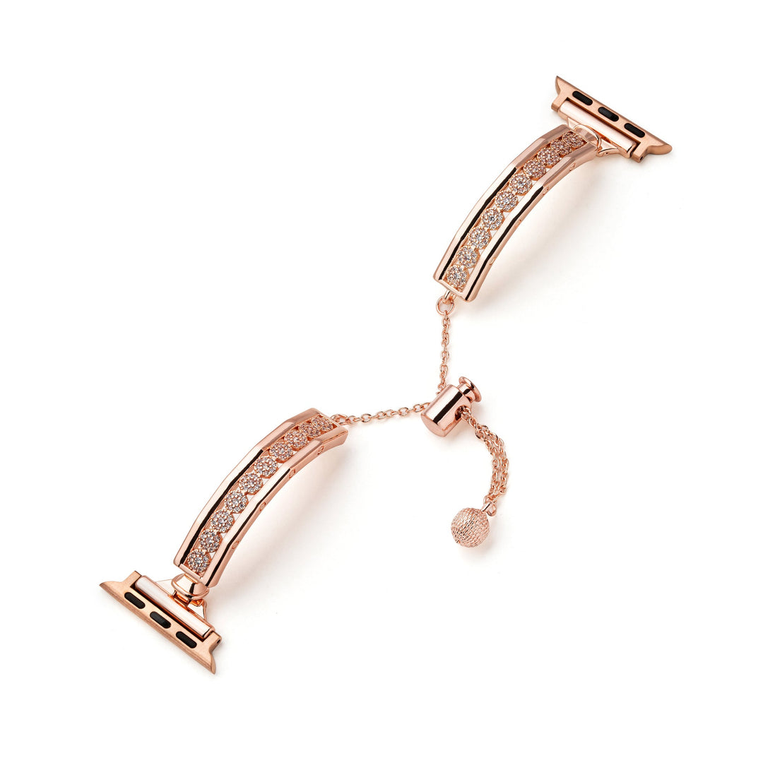 Sleek Metal Crystal Apple Watch Bands for Women
