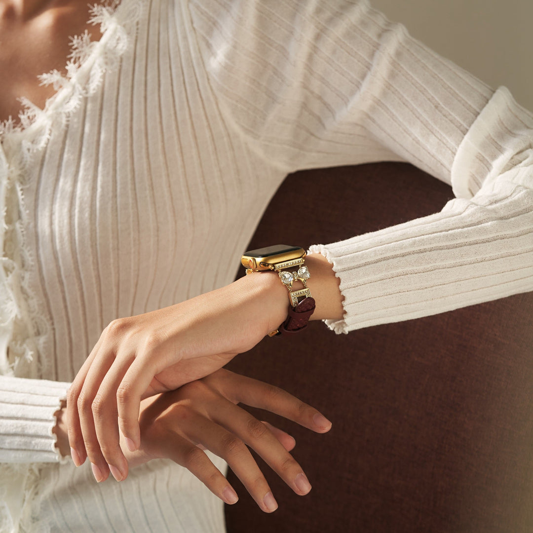 Luxury Leather Apple Watch Bands for Women