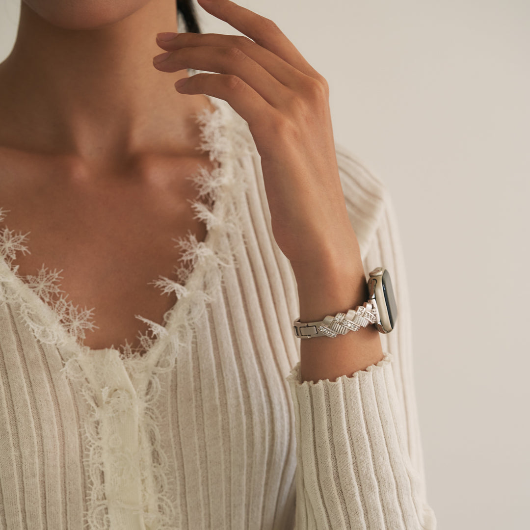 Classic Metal Braided Apple Watch Bands for Women