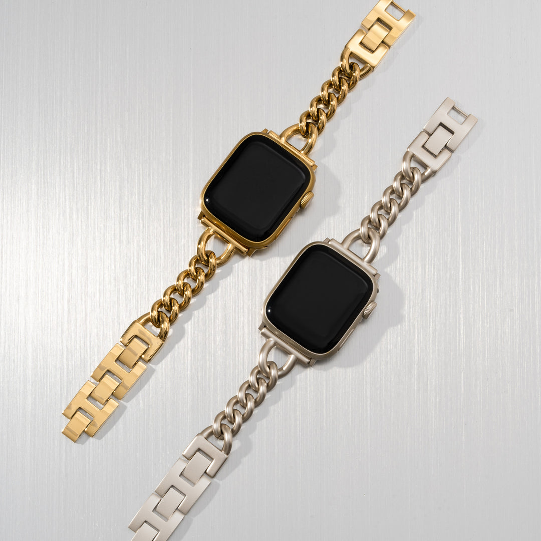 Stylish Stainless Steel Twist Chain Apple Watch Bands for Women