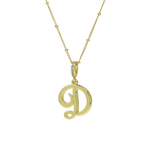 Load image into Gallery viewer, Elegant Cursive Font Satellite Chain Initial Necklace
