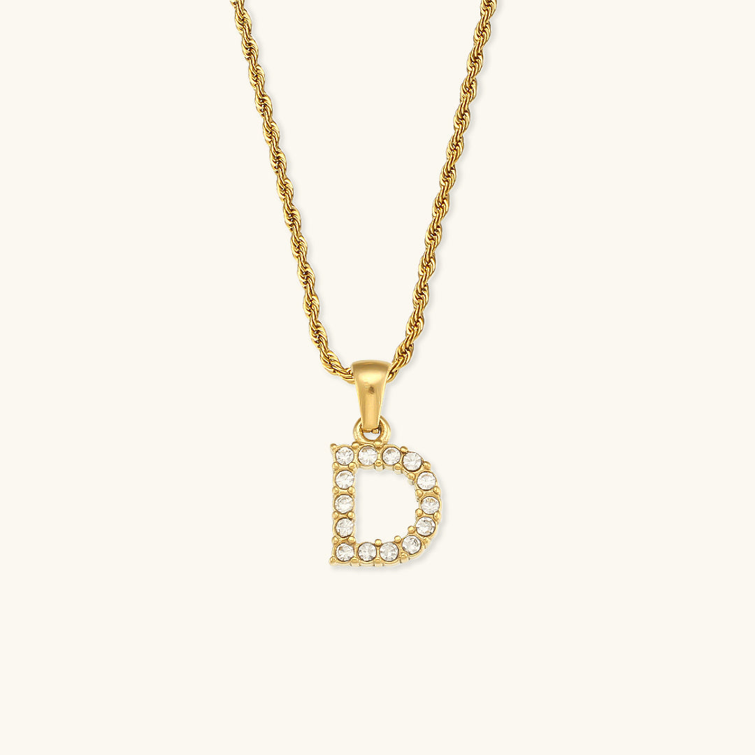 Maeve Diamond Initial Letter Necklace