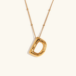 Load image into Gallery viewer, Balloon Gold Initial Necklace
