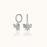 Load image into Gallery viewer, Lien Delicate Bee Hoop Earrings
