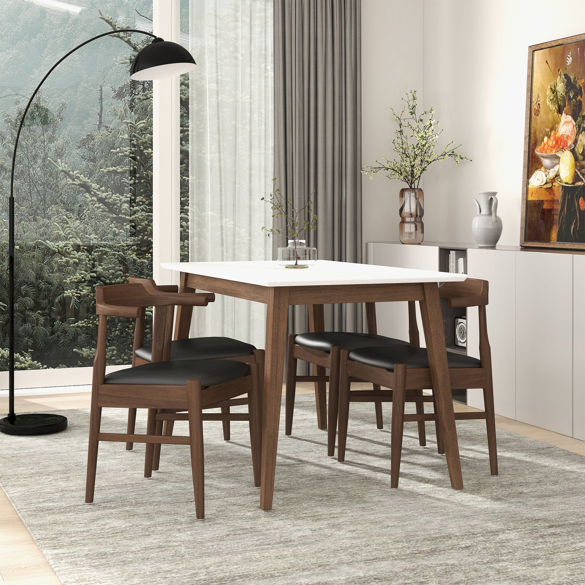 Elegant Upholstered Dining Chair Set for Dining Spaces