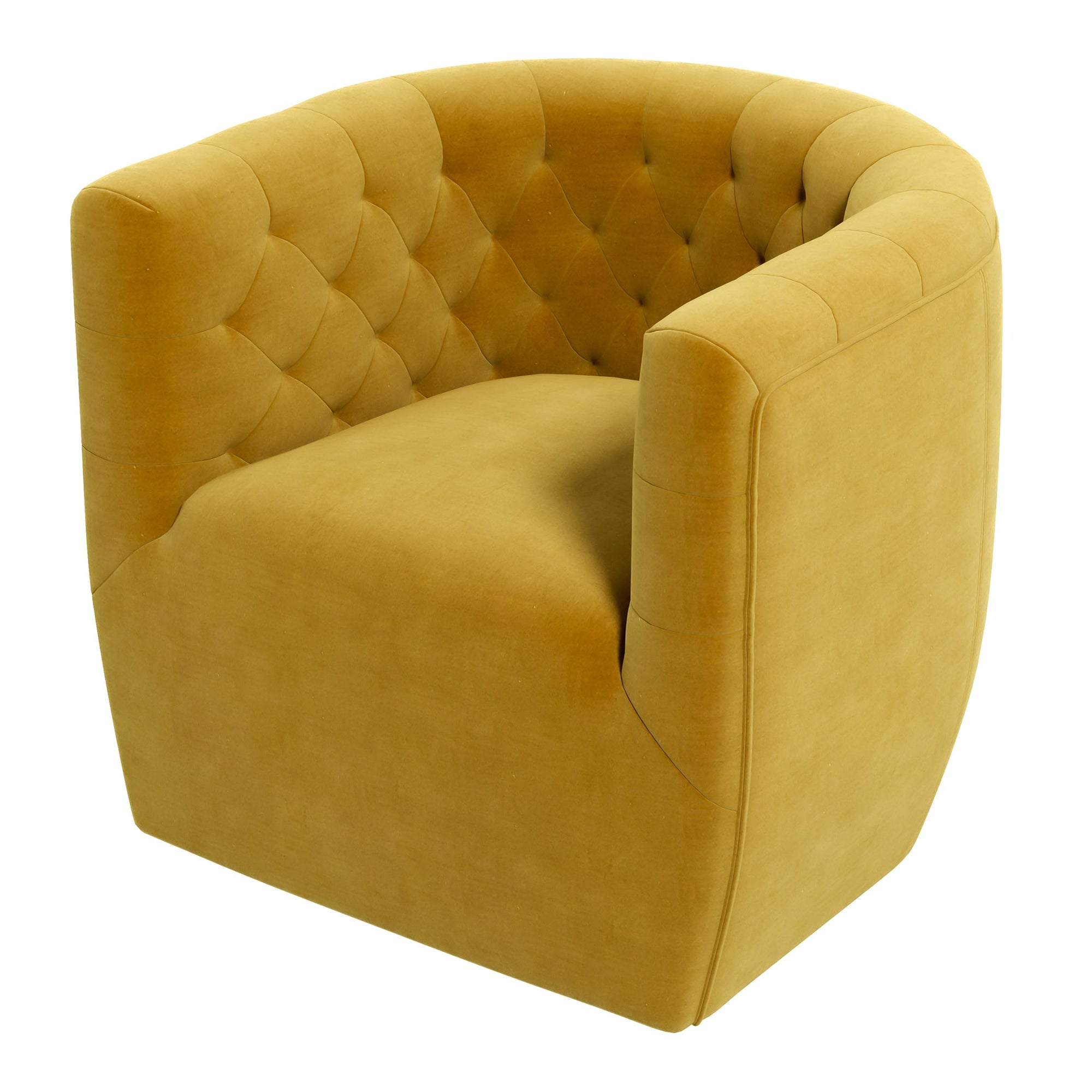 Luxury Gold Velvet Swivel Chair for Stylish Living Spaces