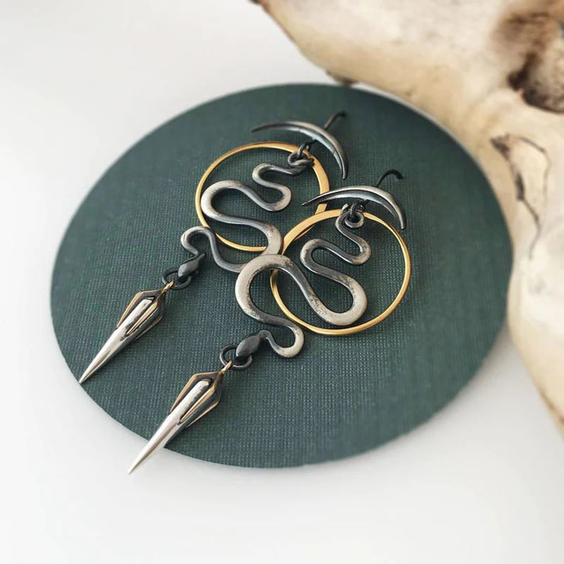 Sparkling Spiral Drop Earrings