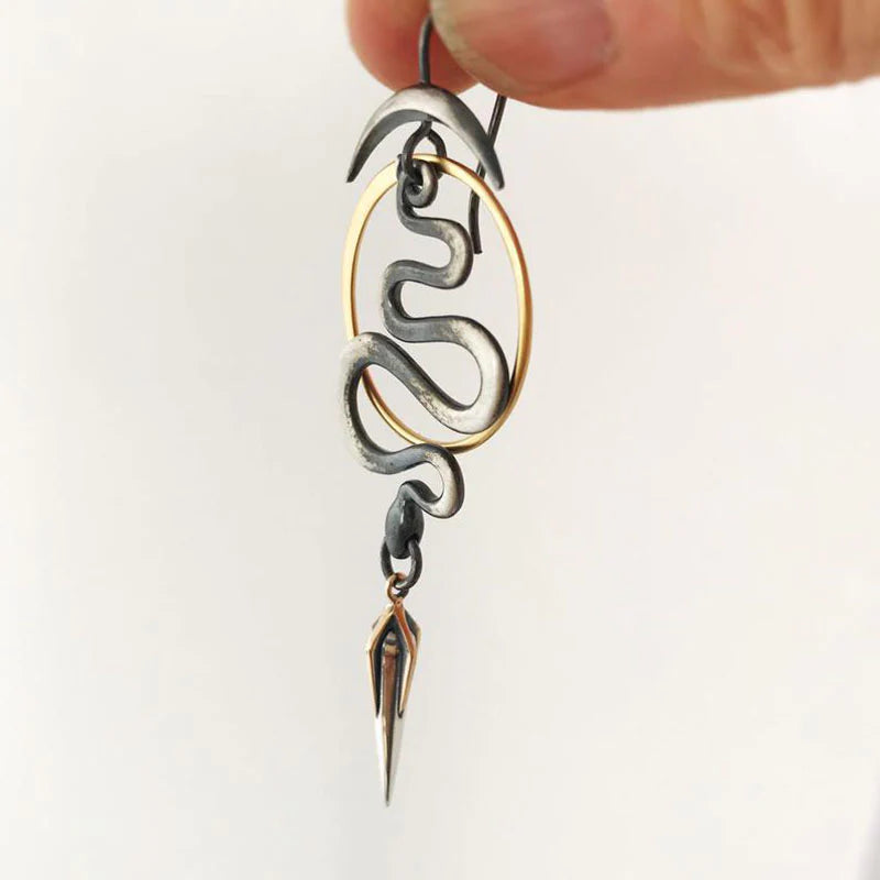 Sparkling Spiral Drop Earrings