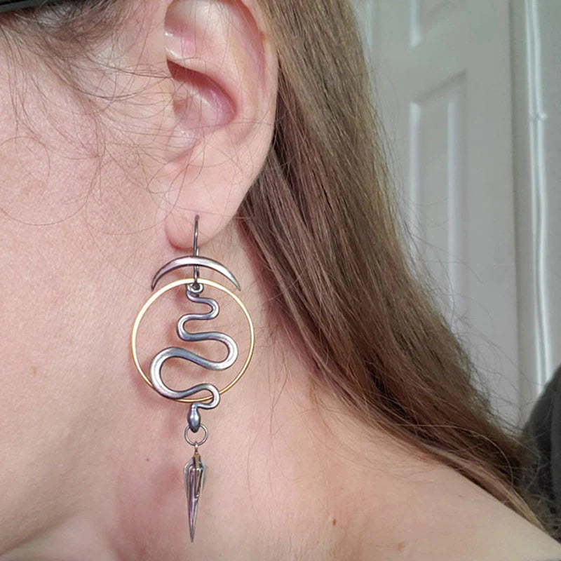 Sparkling Spiral Drop Earrings