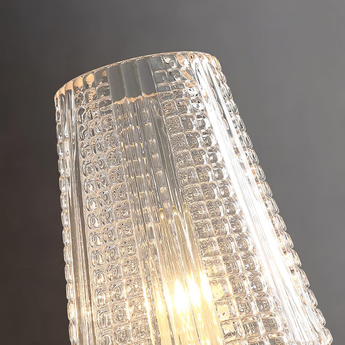 Concentric Ringed Design Crystal Glass Wall Lamp