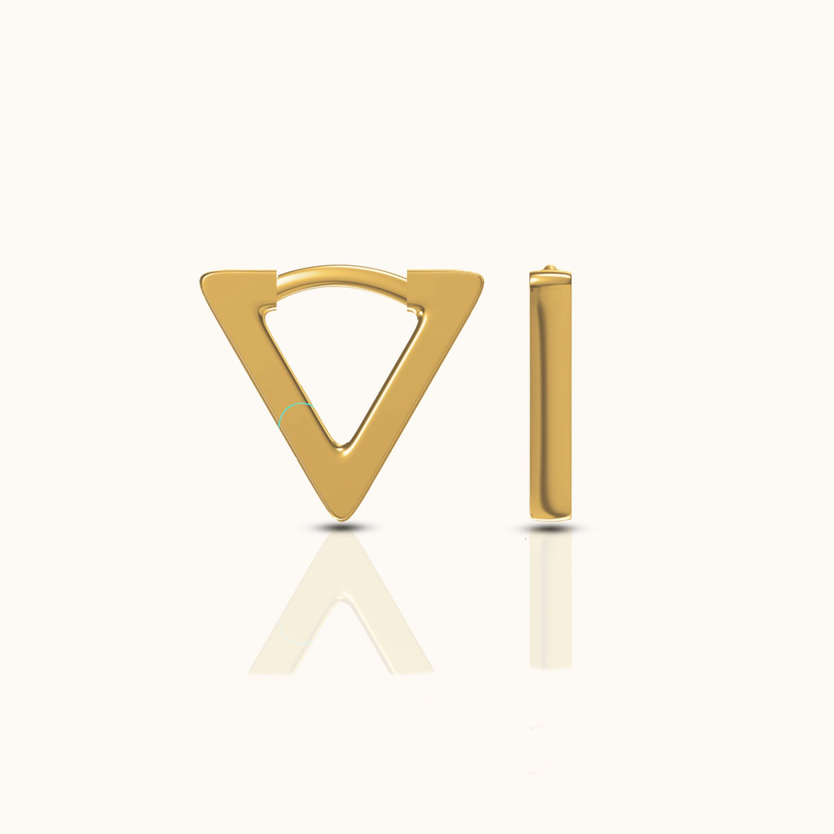 Salacia triangle hoop earrings