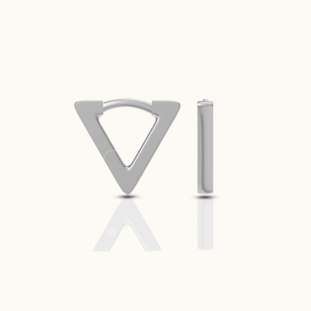 Salacia Triangle Hoop Earrings
