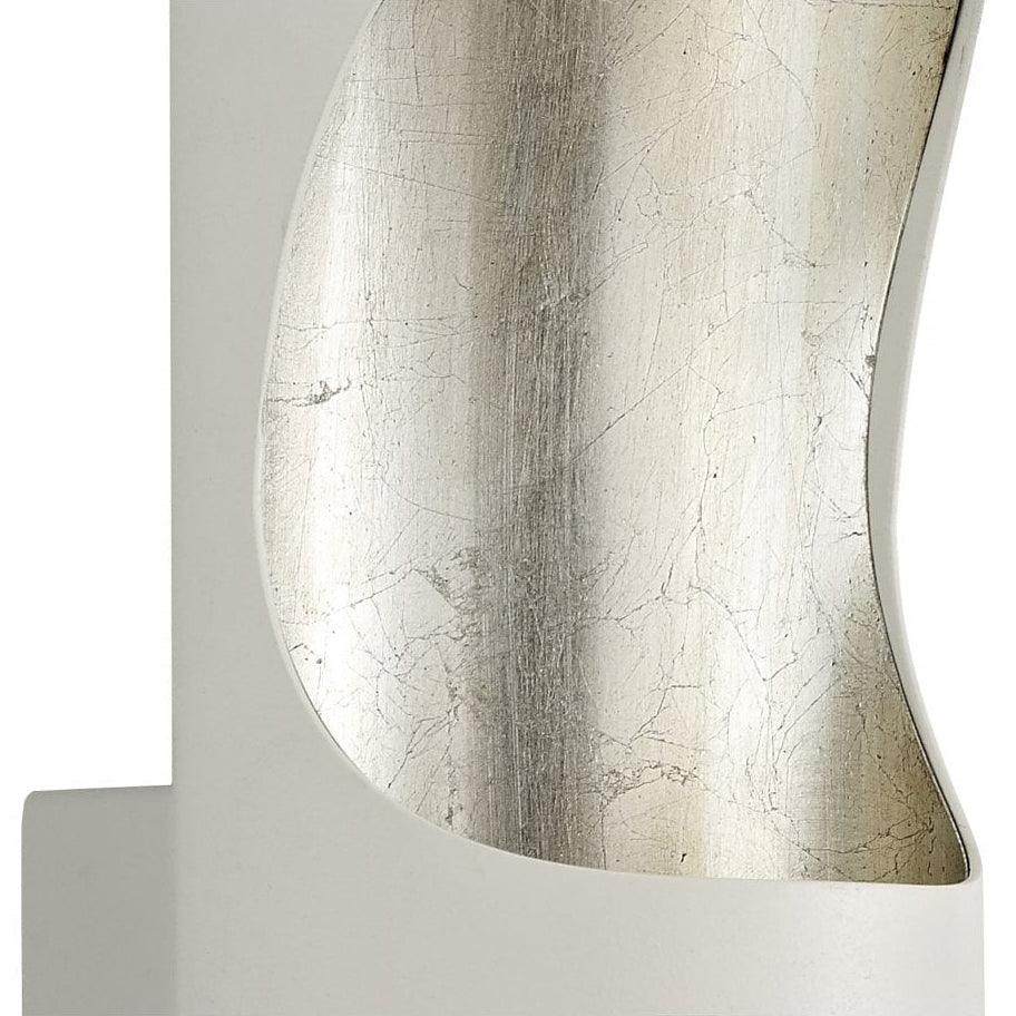 Curved Tubular Cylinder Gold Leaf Wall Sconce