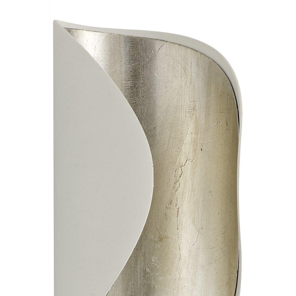 Curved Tubular Cylinder Gold Leaf Wall Sconce
