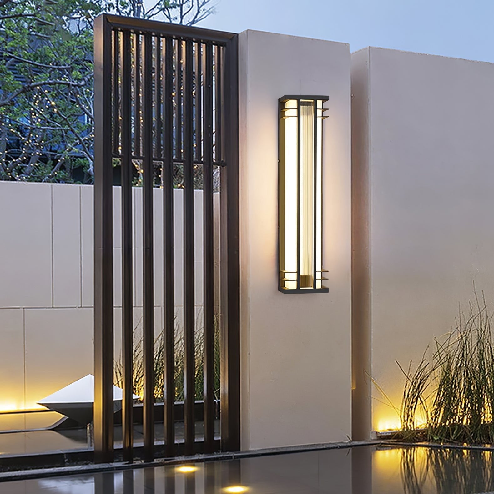 Vertical Stainless Steel Contemporary Wall Light