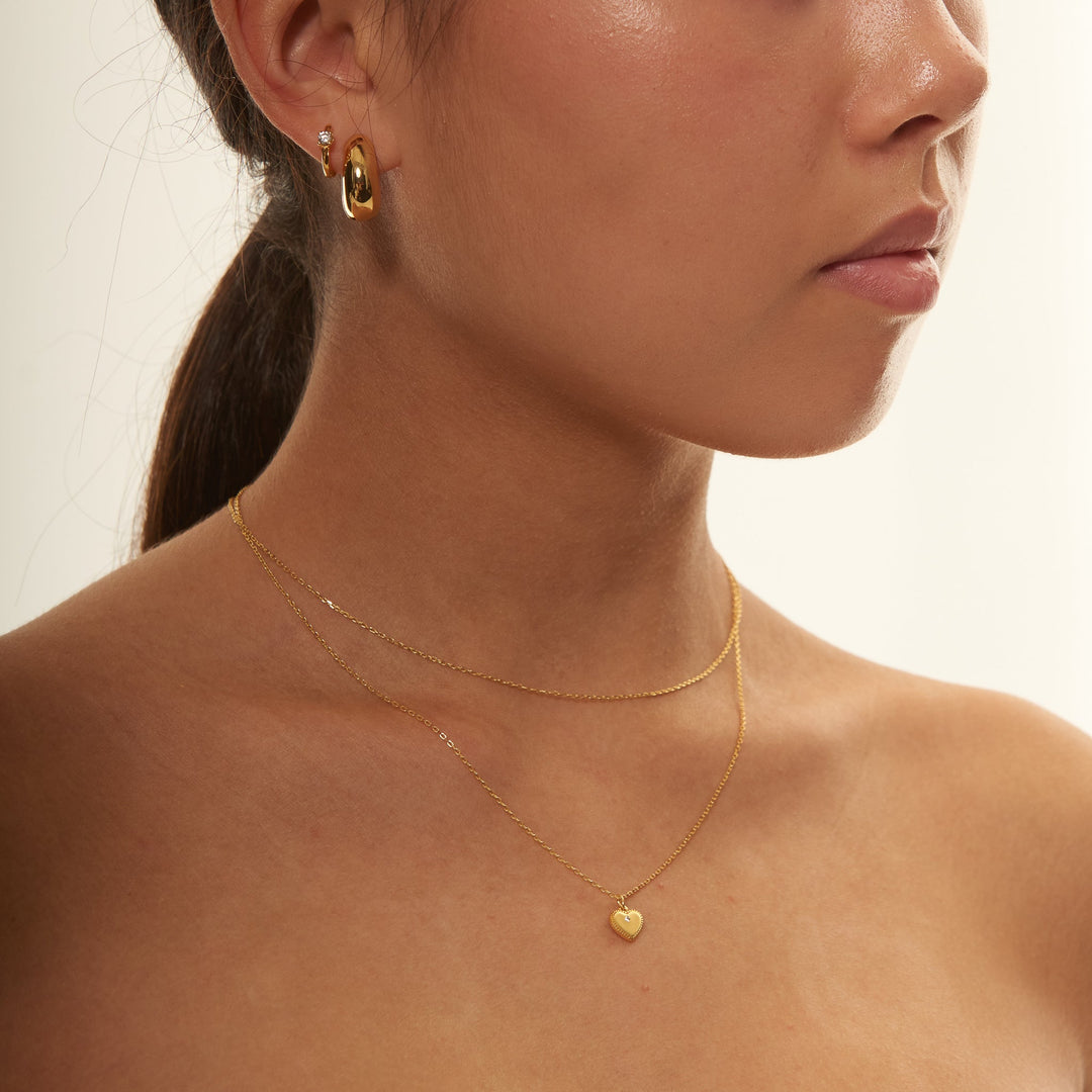 Iseul Thick Huggie Hoop Earrings