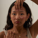 Load image into Gallery viewer, Tomiko Wide CZ Hoop Earrings
