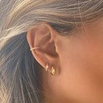 Load image into Gallery viewer, Pave Pearl Huggie Earrings
