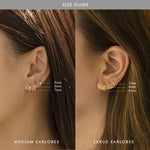 Load image into Gallery viewer, Queenie Huggie Hoop Earrings
