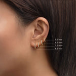 Load image into Gallery viewer, Pave Zirconia Huggie Earrings
