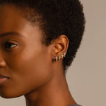 Load image into Gallery viewer, Baguette White Crystal Earrings
