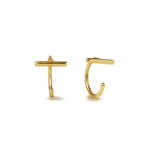 Load image into Gallery viewer, Rima Bar Huggie Earrings
