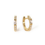 Load image into Gallery viewer, Baguette White Crystal Earrings
