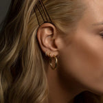 Load image into Gallery viewer, Pave Zirconia Huggie Earrings
