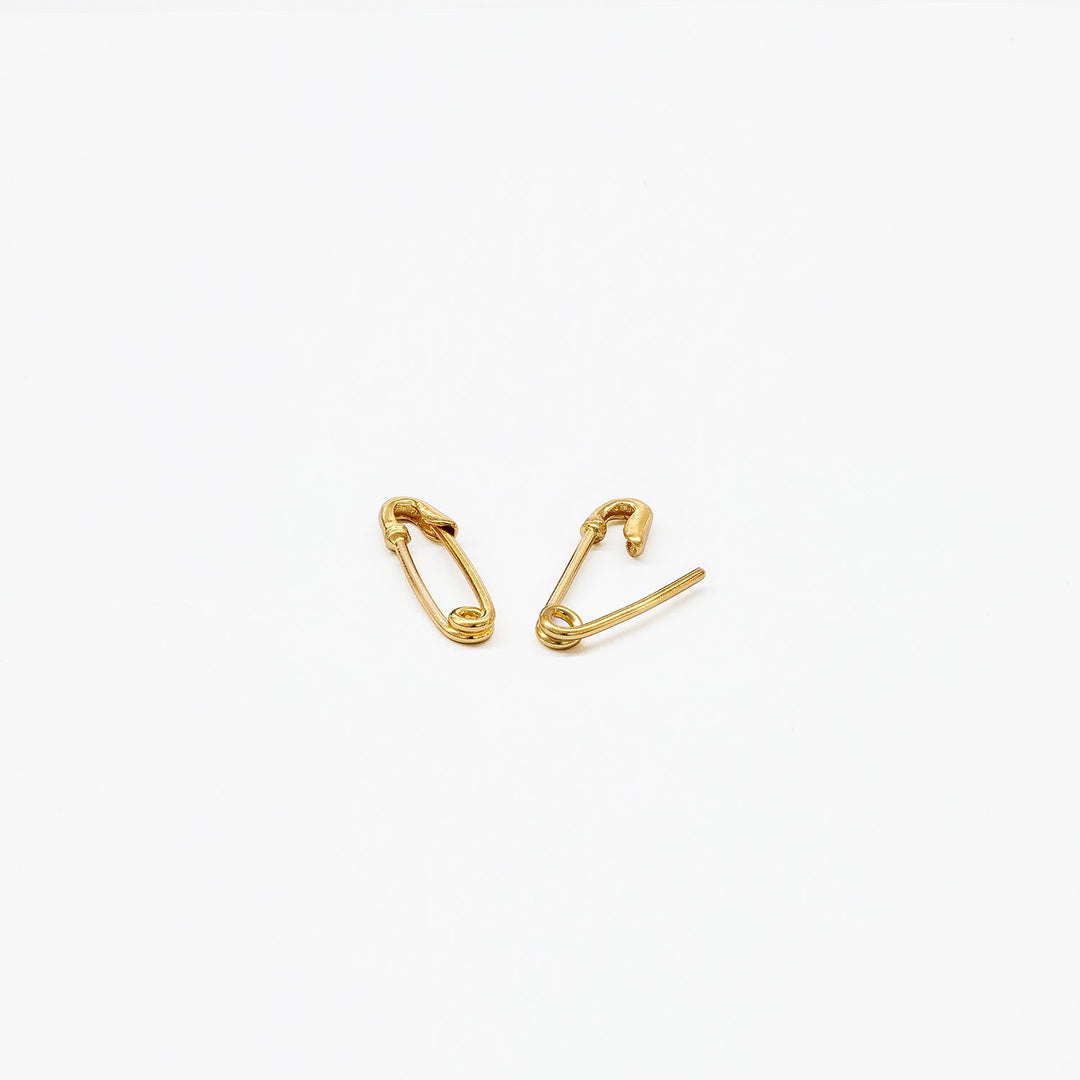 Eden Small Safety Pin Earrings
