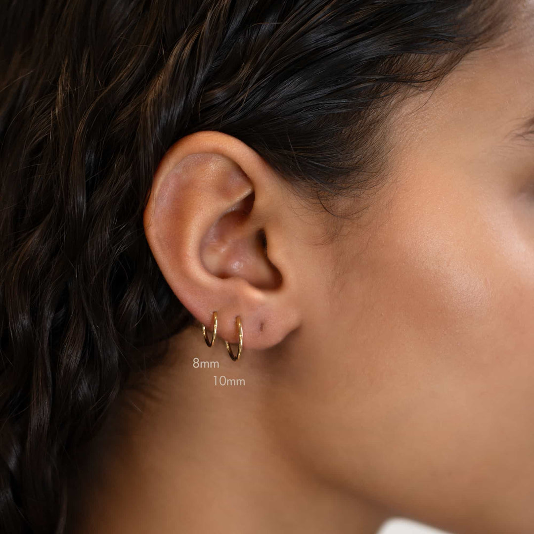 Thin Huggie Single Hoop Earring