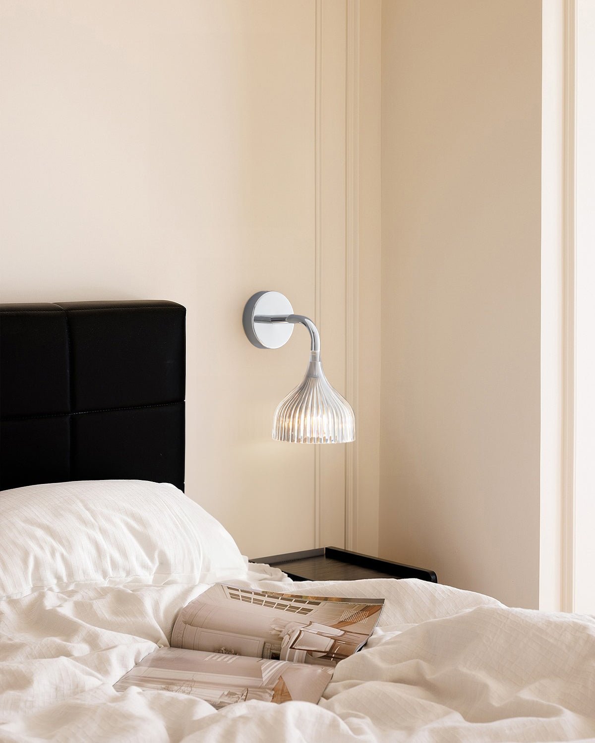 Handcrafted Brushed Metal Minimalist Wall Lamp