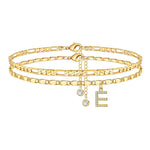 Load image into Gallery viewer, 2pc 14k Diamond Letter Initial Anklet

