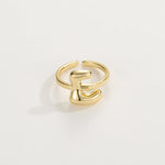 Load image into Gallery viewer, Cute Bubble Letter Initial Ring
